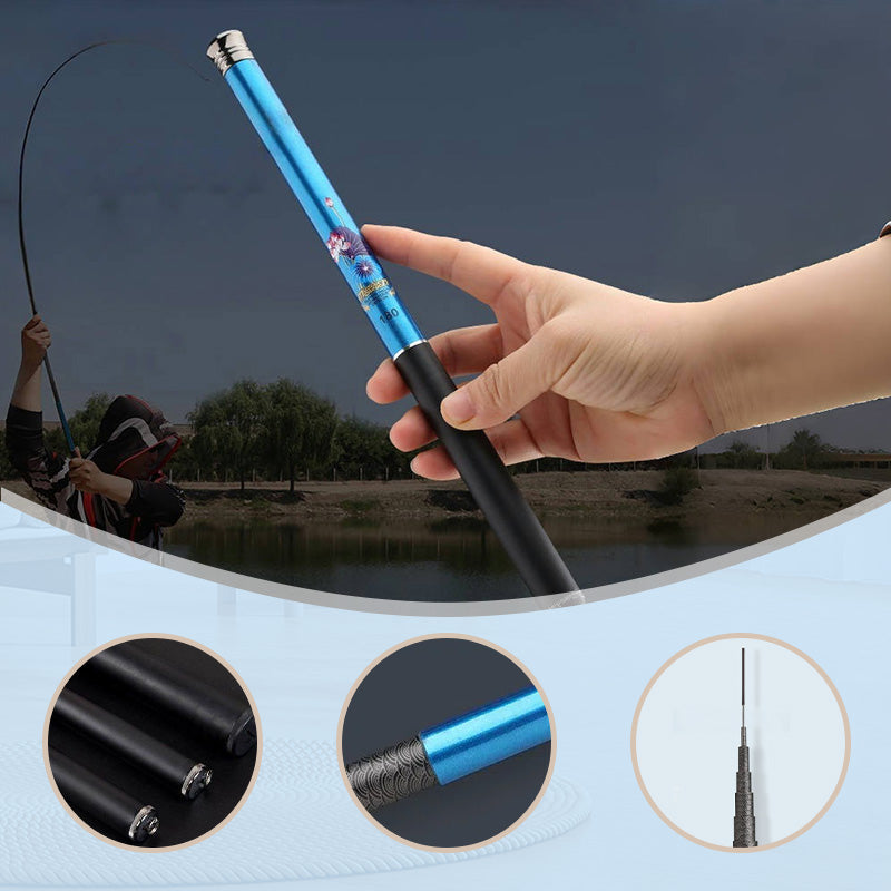 Compact Portable Fishing Rod with Line Holder