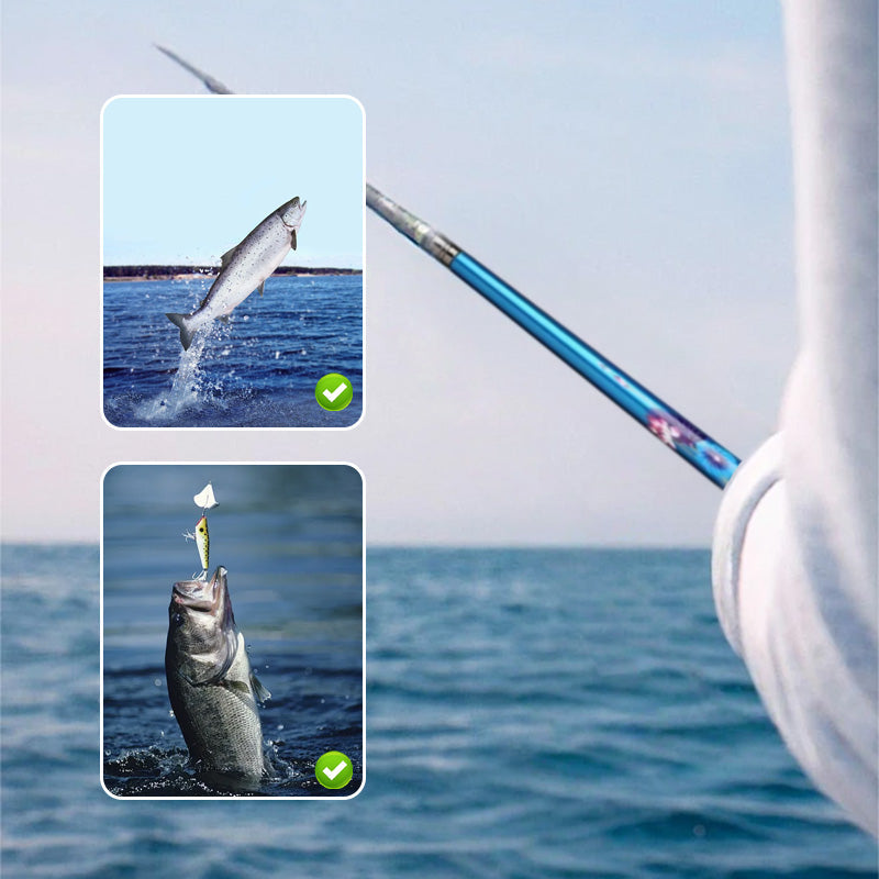 Compact Portable Fishing Rod with Line Holder