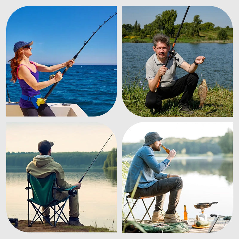 Compact Portable Fishing Rod with Line Holder