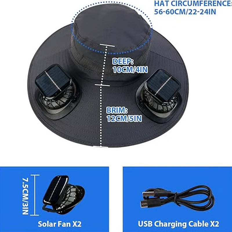 🎁Hot Sale 50%OFF💖Ultralight Solar Fan Sun Hat