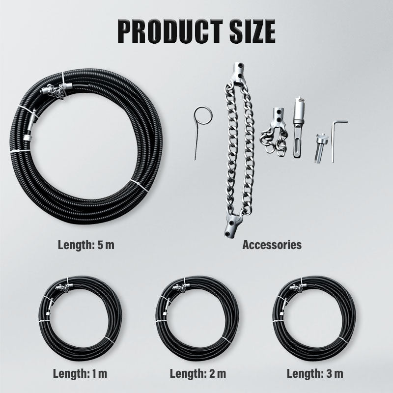Drain Auger Plumbing Snake for Blockages