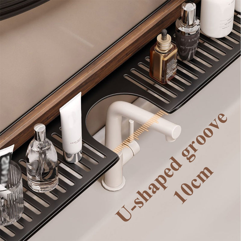 💥 Walnut Suction Cup Bathroom Shelf