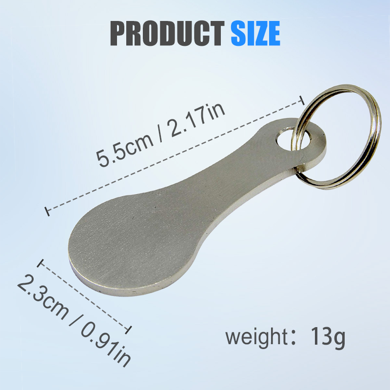 🔑🛍️2 Pieces Stainless Steel Shopping Trolley Token Keyrings