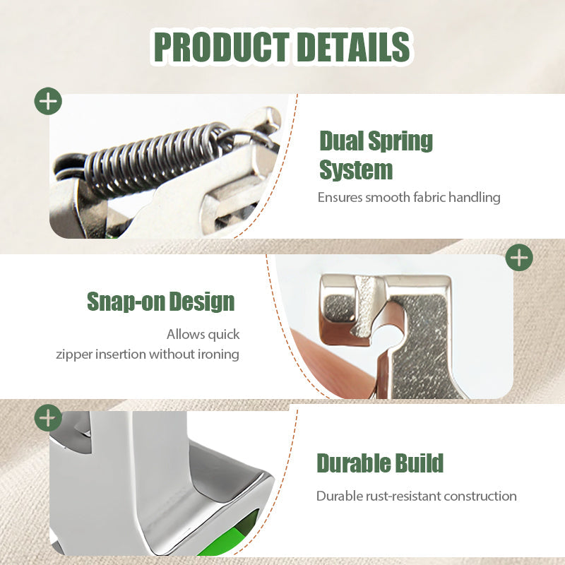 Invisible Zipper Presser Foot for Sewing Machines