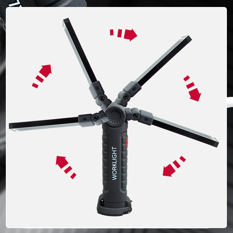 Foldable LED Work Lights Set with Magnetic Base